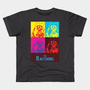 Raccoon wielding vocals Kids T-Shirt